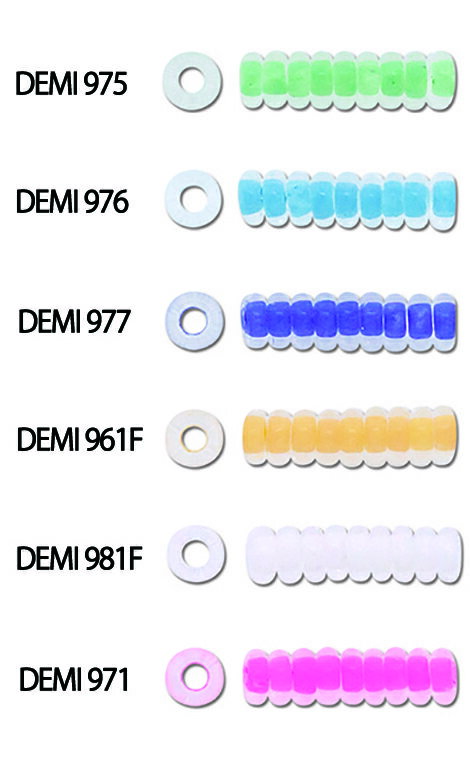 [AB012]TOHOシードビーズ バラパック【20%OFF!!】DEMIビーズ(丸小) 　DEMI975.976.977.961F.981F.971【トーホー／グラスビーズ】[RPT]