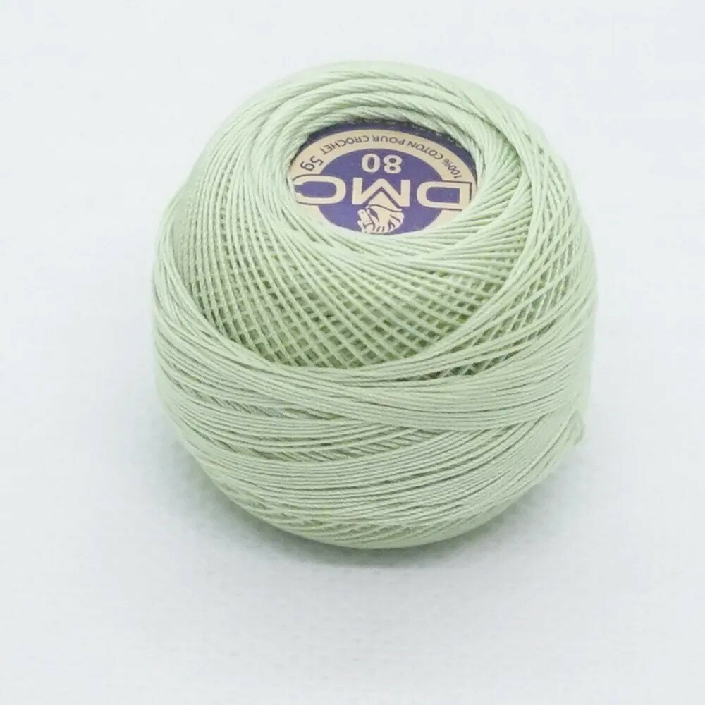 [VH001]☆新色☆【メール便不可】DMCレース糸　スペシャルダンテルArt.19　80番　5g　薄緑(369)[RPT]