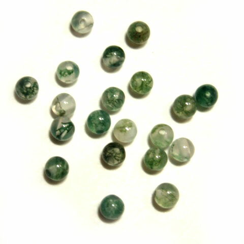 樂天商城 - [HA100]天然石ビーズ　モスアゲート　約2mm ラウンド 一連(約40cm)