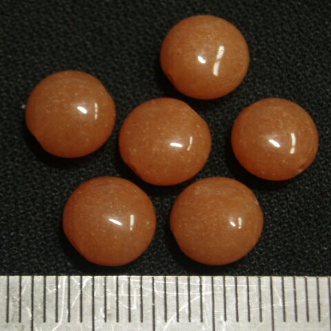 [HA006]天然石ビーズ レッドアベンチュリン コイン 約8x4.5mm 6ケ