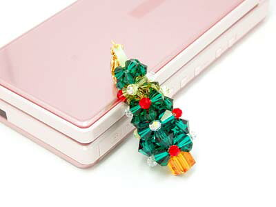 [TA001]アウラオリジナルビーズキット20%OFF!!　B0047X’masツリー・ストラップ（ド...