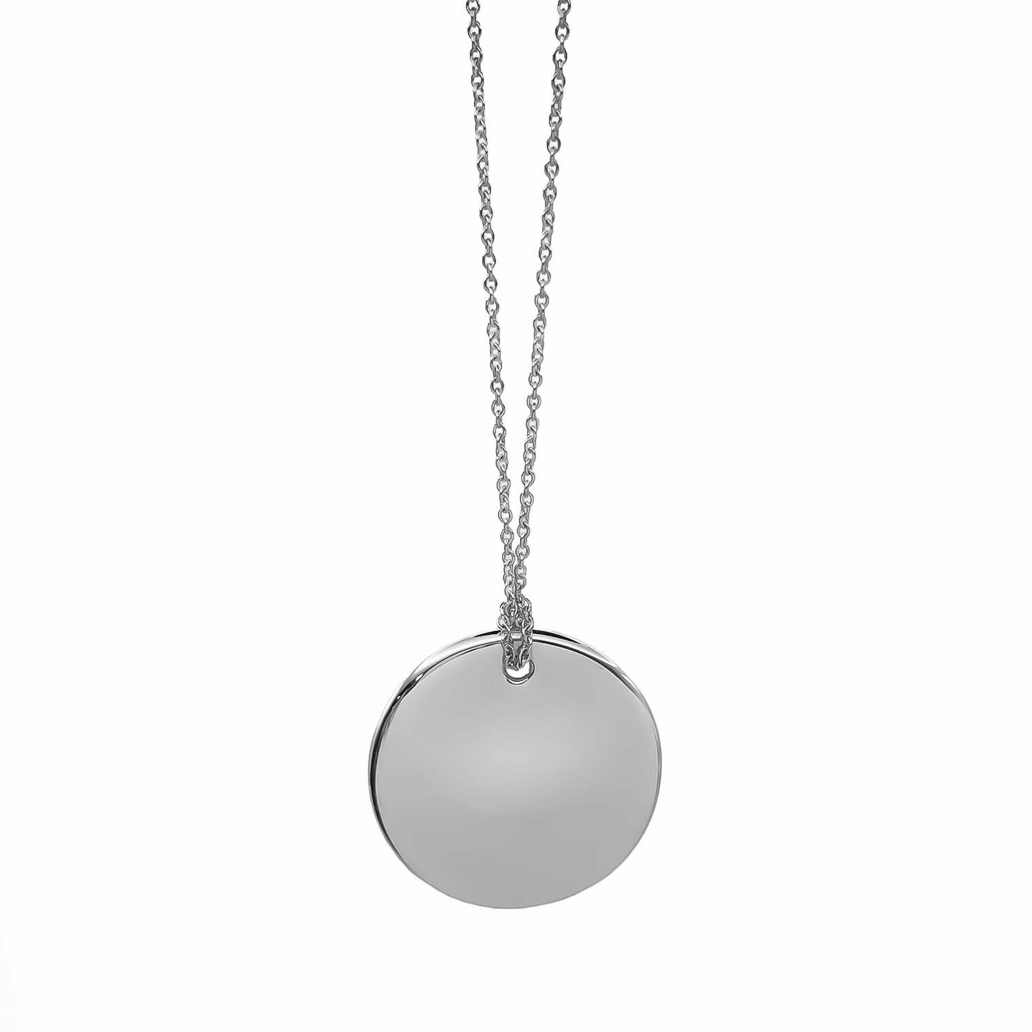 Tiffany&Co. ティファニー ラウンドプレート 2.3cm エルサペレッティ ネックレス ペンダント SV925 新品仕上済 KA-002 【中古】