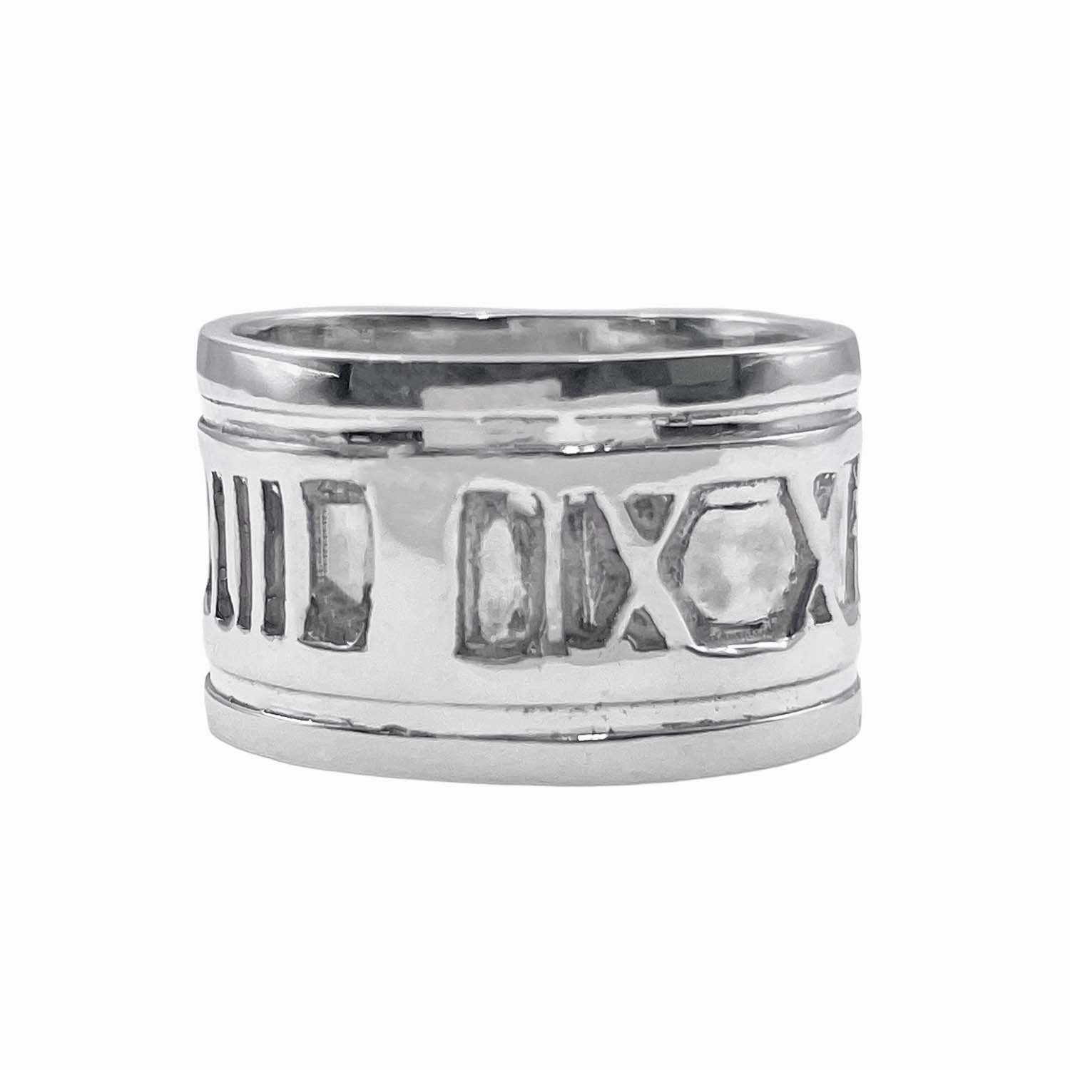 Tiffany & Co. ティファニー　アトラス ワイドリング　約19.5号 TIFFANY&CO ティファニー アトラスワイドリング シルバー 9.8g 10号