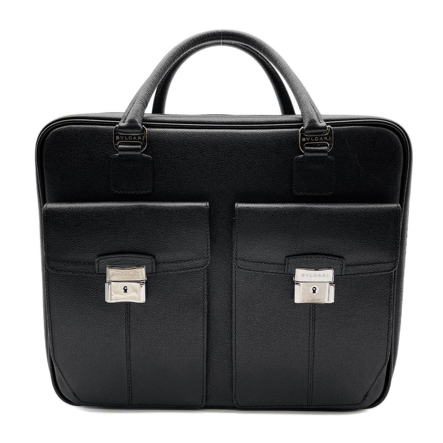 BVLGARI ブルガリ ミレリゲ 2way ビジネスバッグ ボストンバッグ ショルダーストラップ ロゴ 大容量 KB-019 【中古】