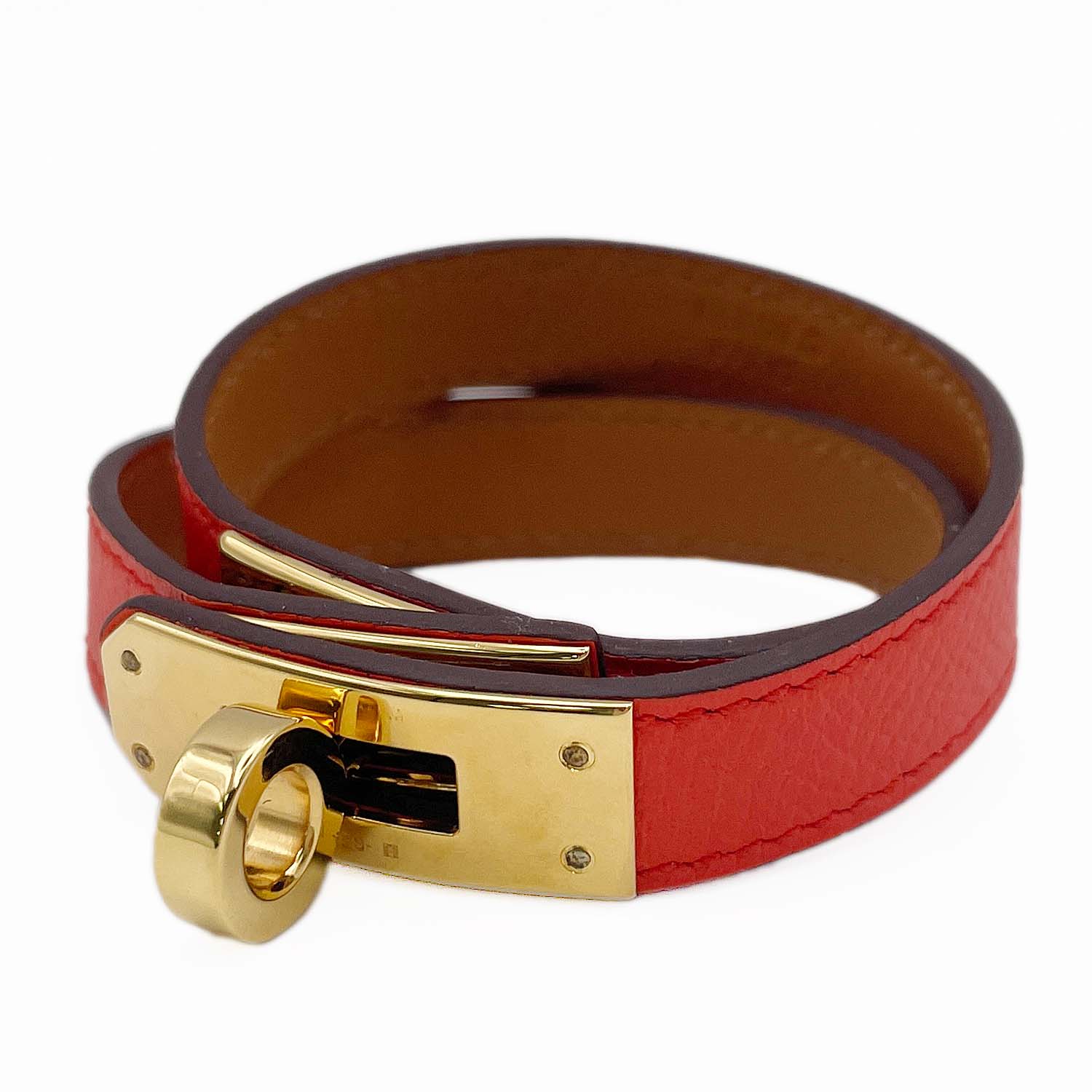 【エントリーでポイント10倍】 HERMES エルメス ブレスレット 15.5cm ミニ・ケリー ドゥブルトゥール バングル 2015年製 KA-012 【中古】