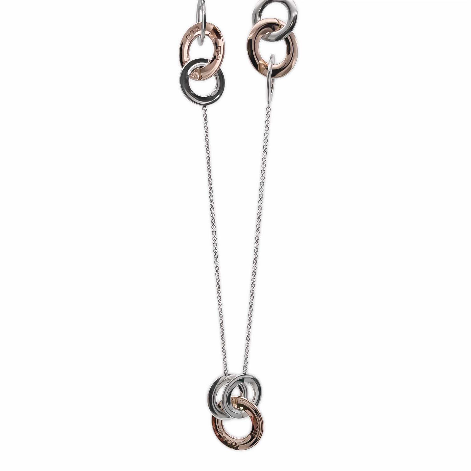 Tiffany&Co. ティファニー ネックレス インターロッキング ステーション ロング チェーン SV925 METAL KA-013 【中古】