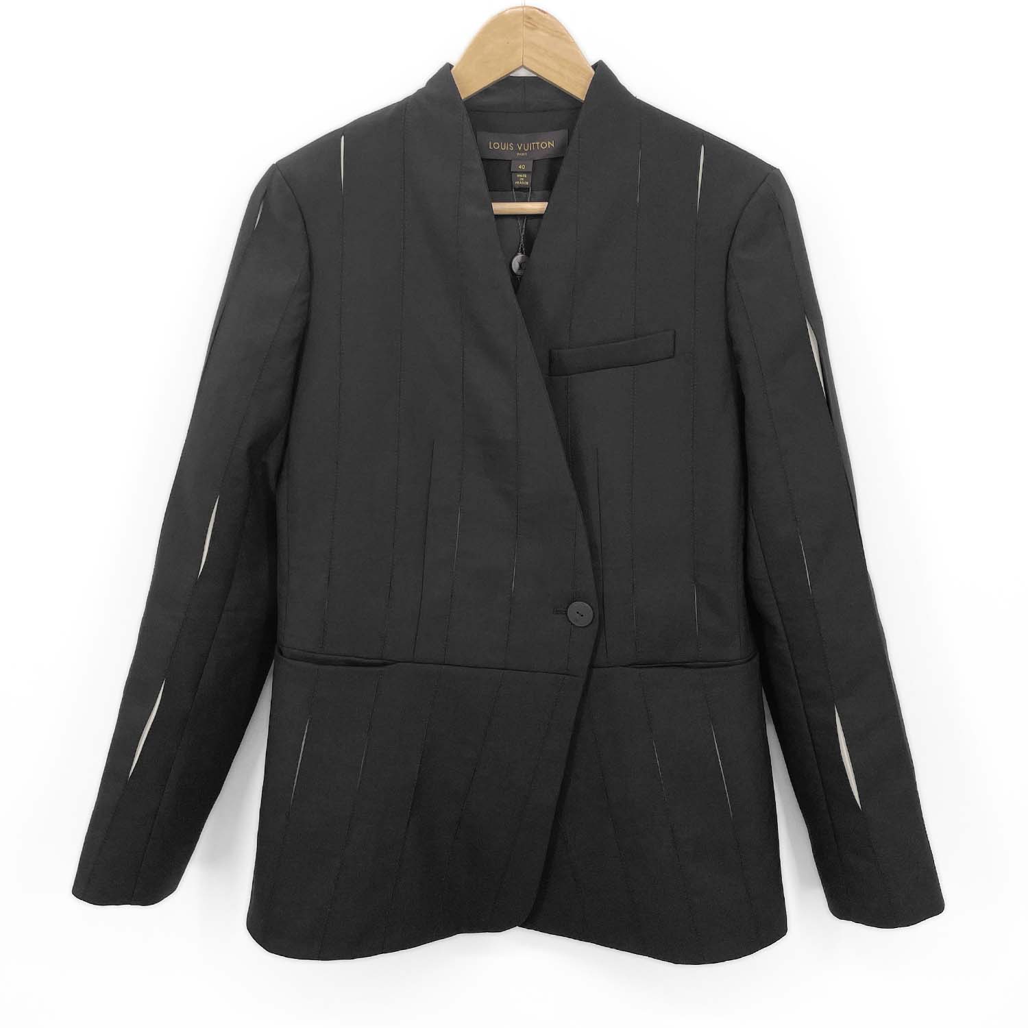 Rakuten - LOUIS VUITTON ルイヴィトン 40 テーラードジャケット ノーカラー スリットデザイン レディース KC-010 【中古】