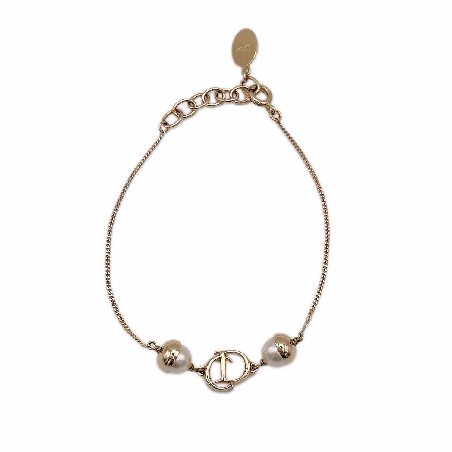 Rakuten - Dior ディオール CDロゴパール ブレスレット 最大18cm バングル 華奢 【中古】