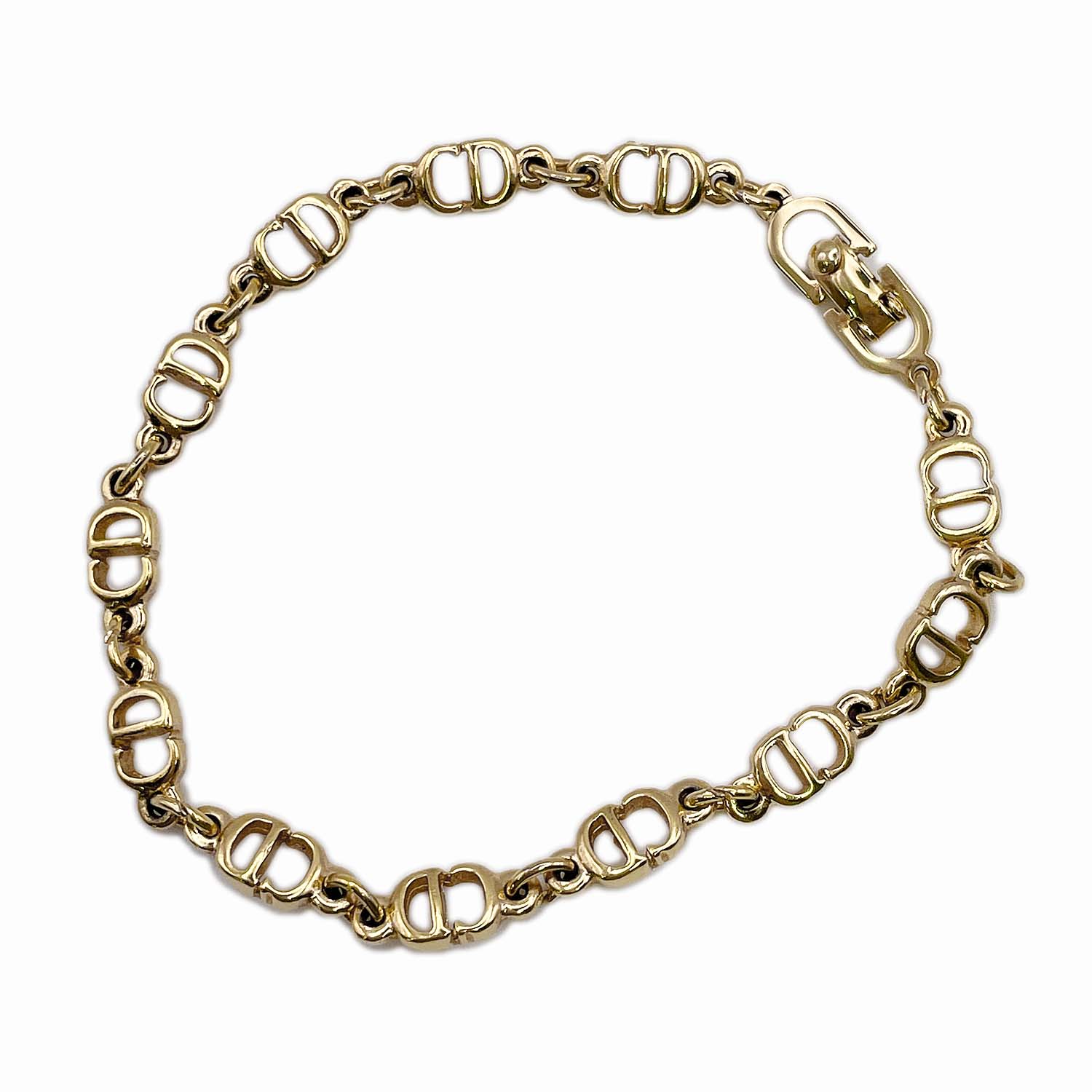 Dior ディオール CDチェーン 17cm ブレスレット ゴールド 【中古】