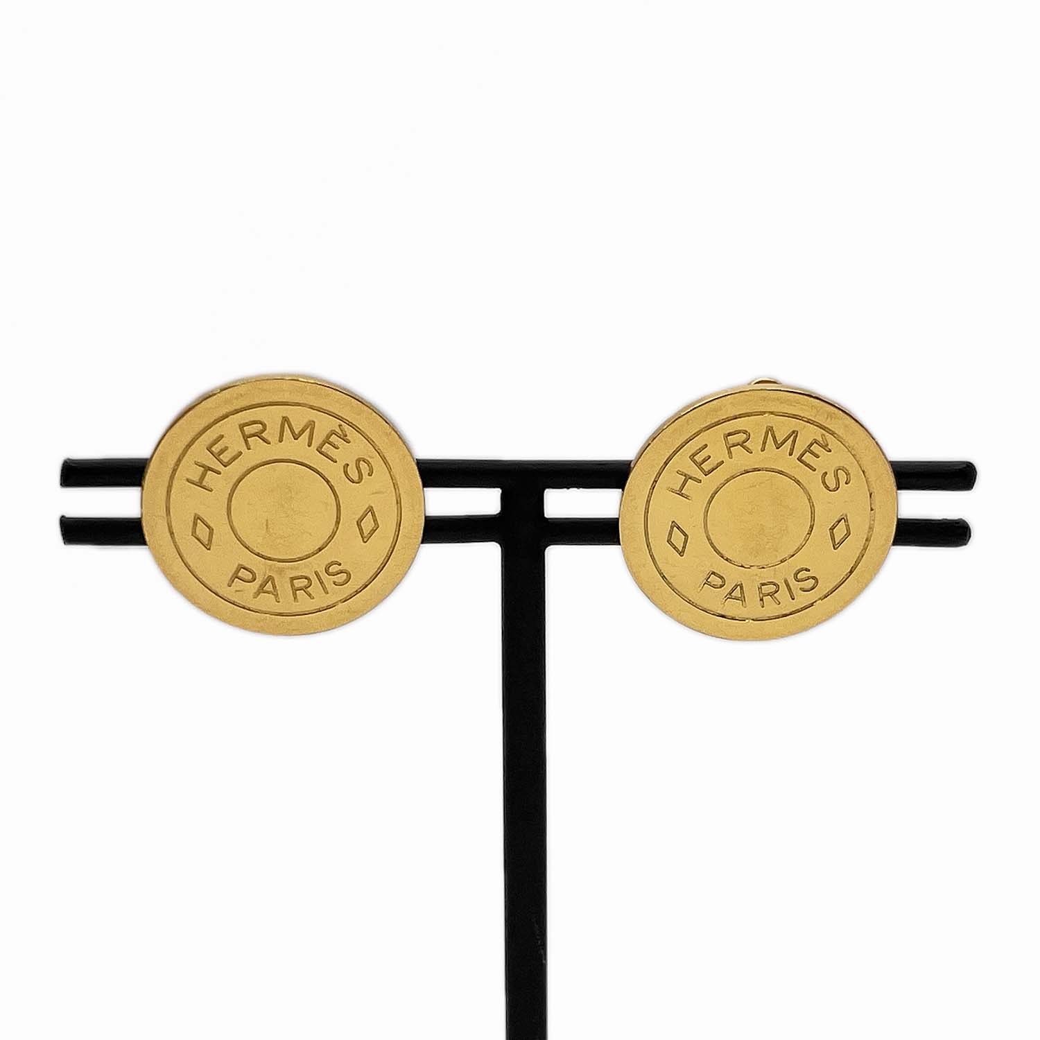 HERMES エルメス イヤリング セリエ クルードセル ゴールド 【中古】
