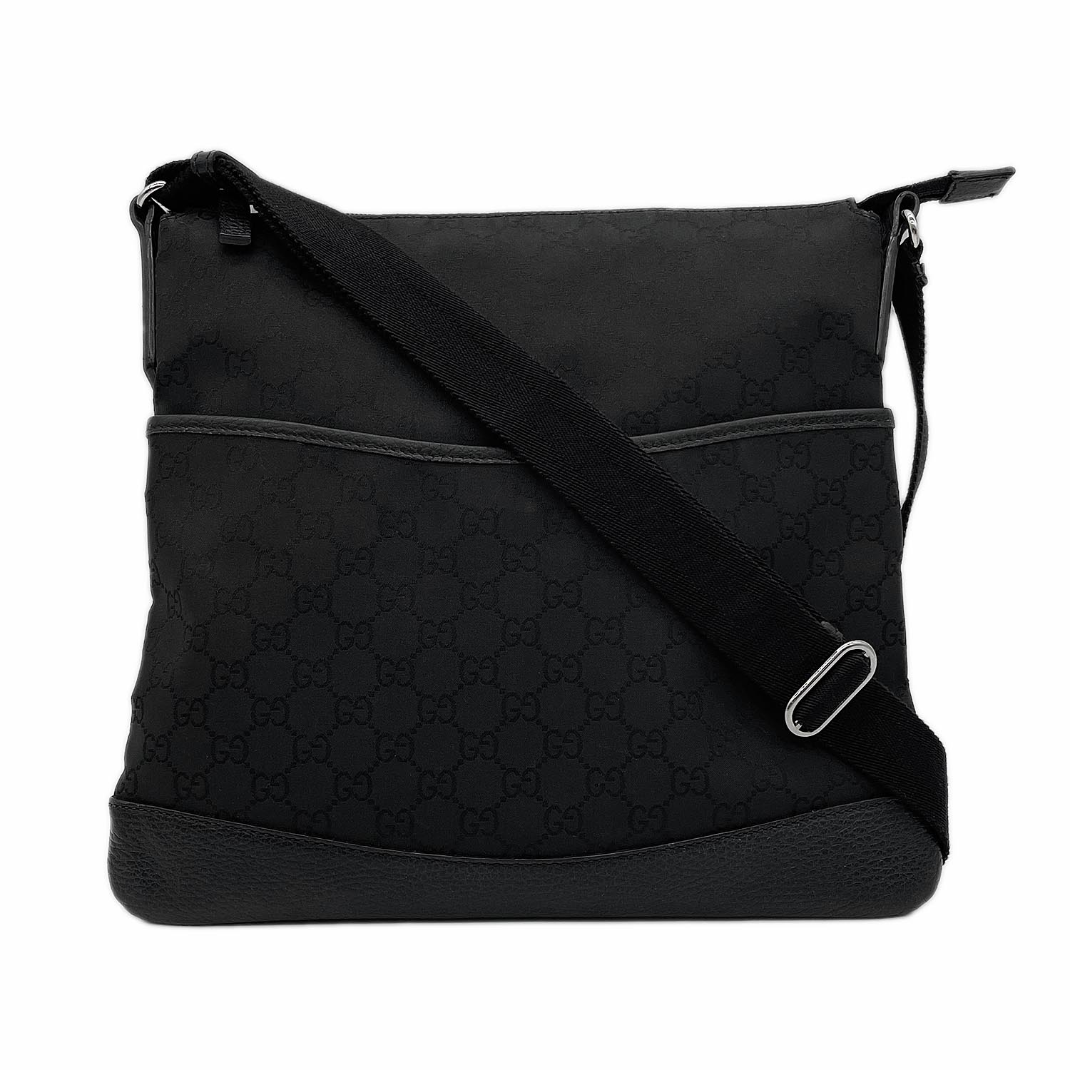 Rakuten - GUCCI グッチ GGキャンバス ショルダーバッグ 374414 ブラック 訳アリ 【中古】