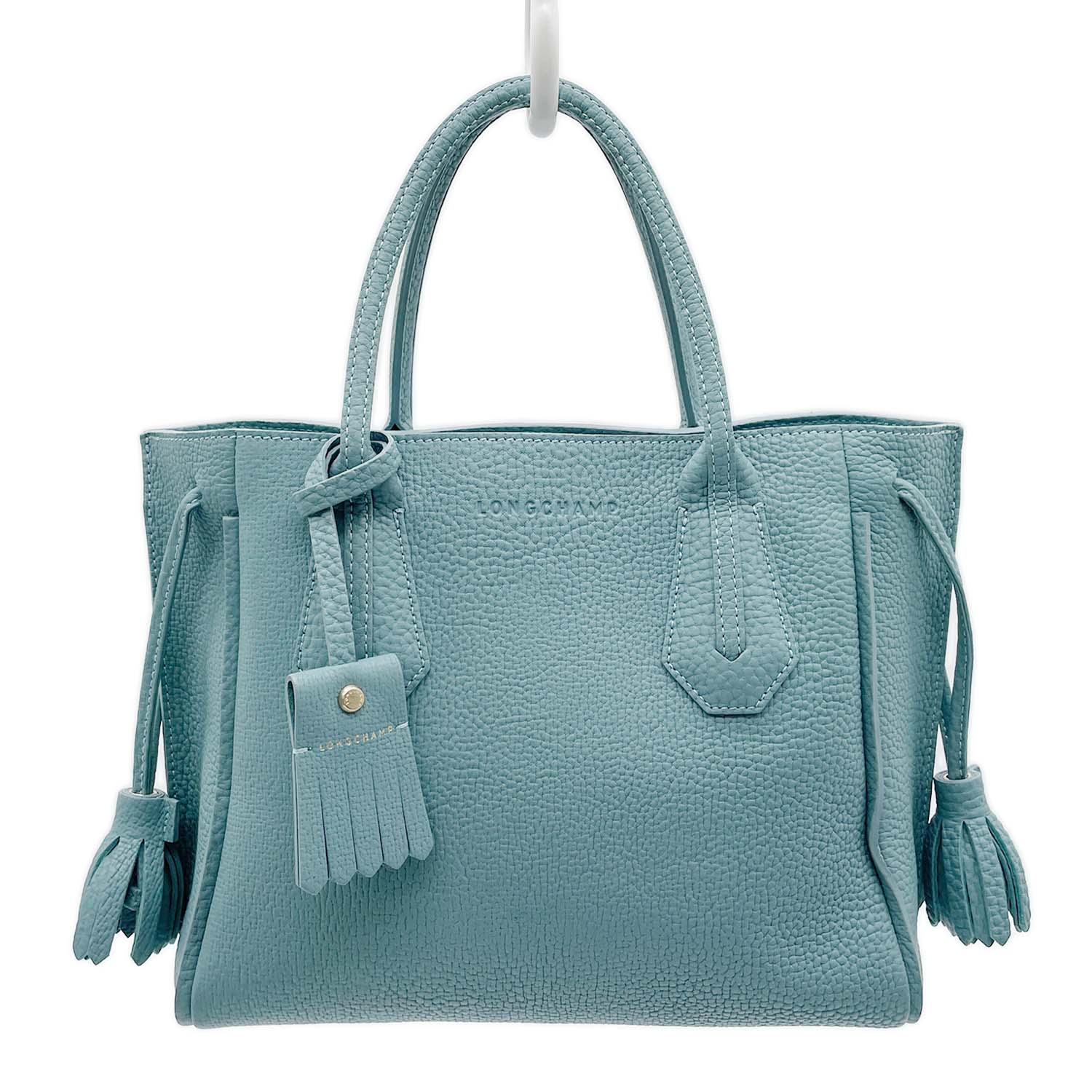 LONGCHAMP\\\' - LONG CHAMP ロンシャン トート ハンドバッグPenelope ペネロペ タッセル ブルー 【中古】