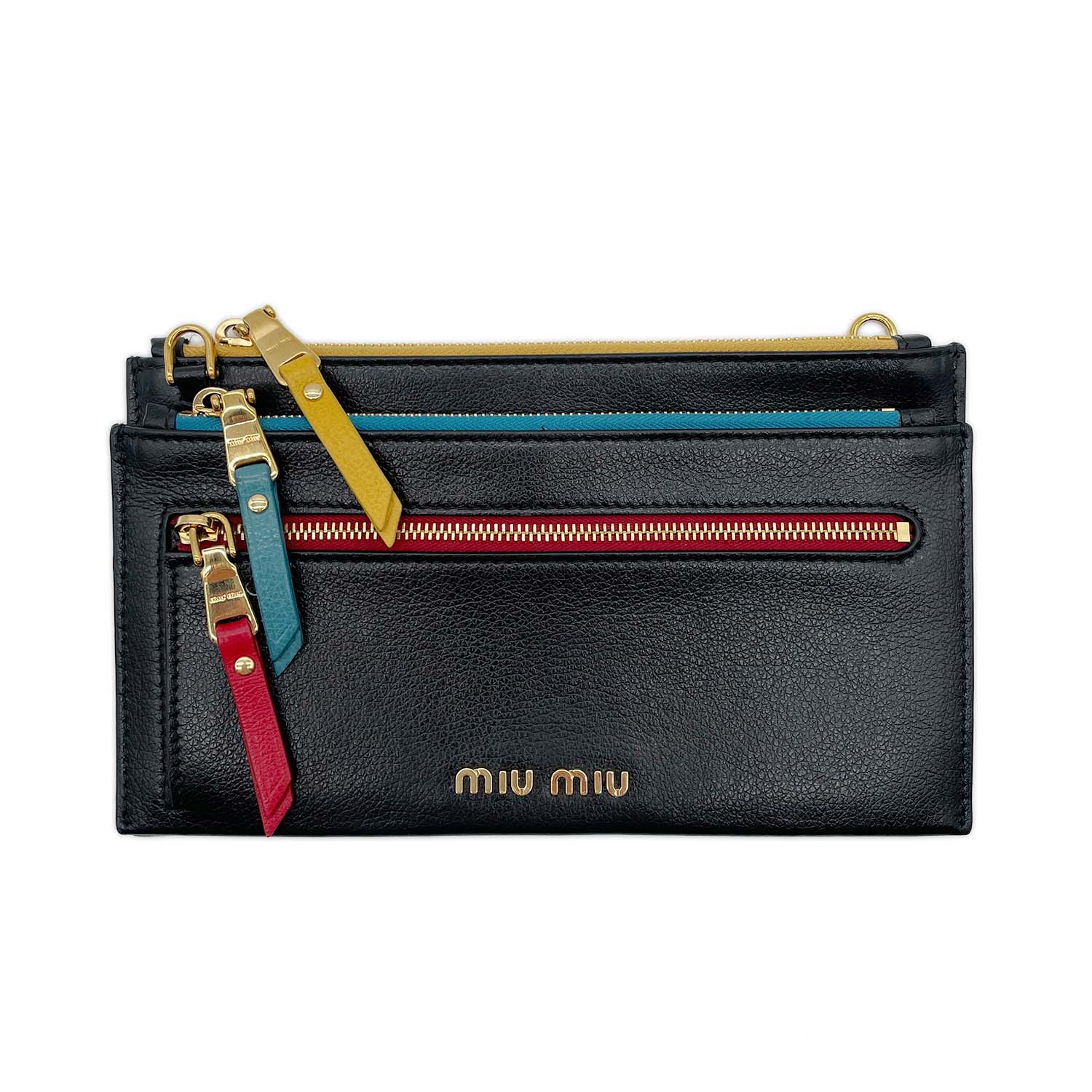 Rakuten - miu miu ミュウミュウ GLACE ZIP COLOU 5DH055 ショルダーバッグ クロスボディ スリーカラー 【中古】