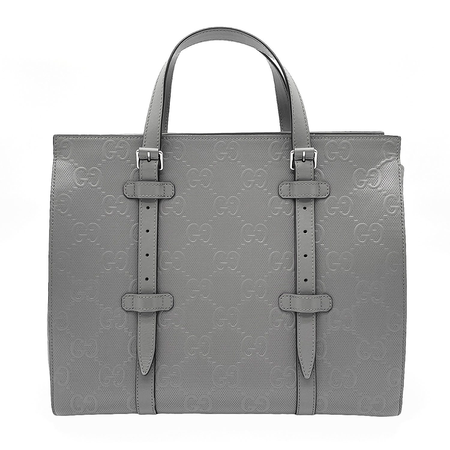 Rakuten - グッチ GUCCI GGエンボス トートバッグ 625774 パンチング レザーハンドバッグ 大容量 【中古】