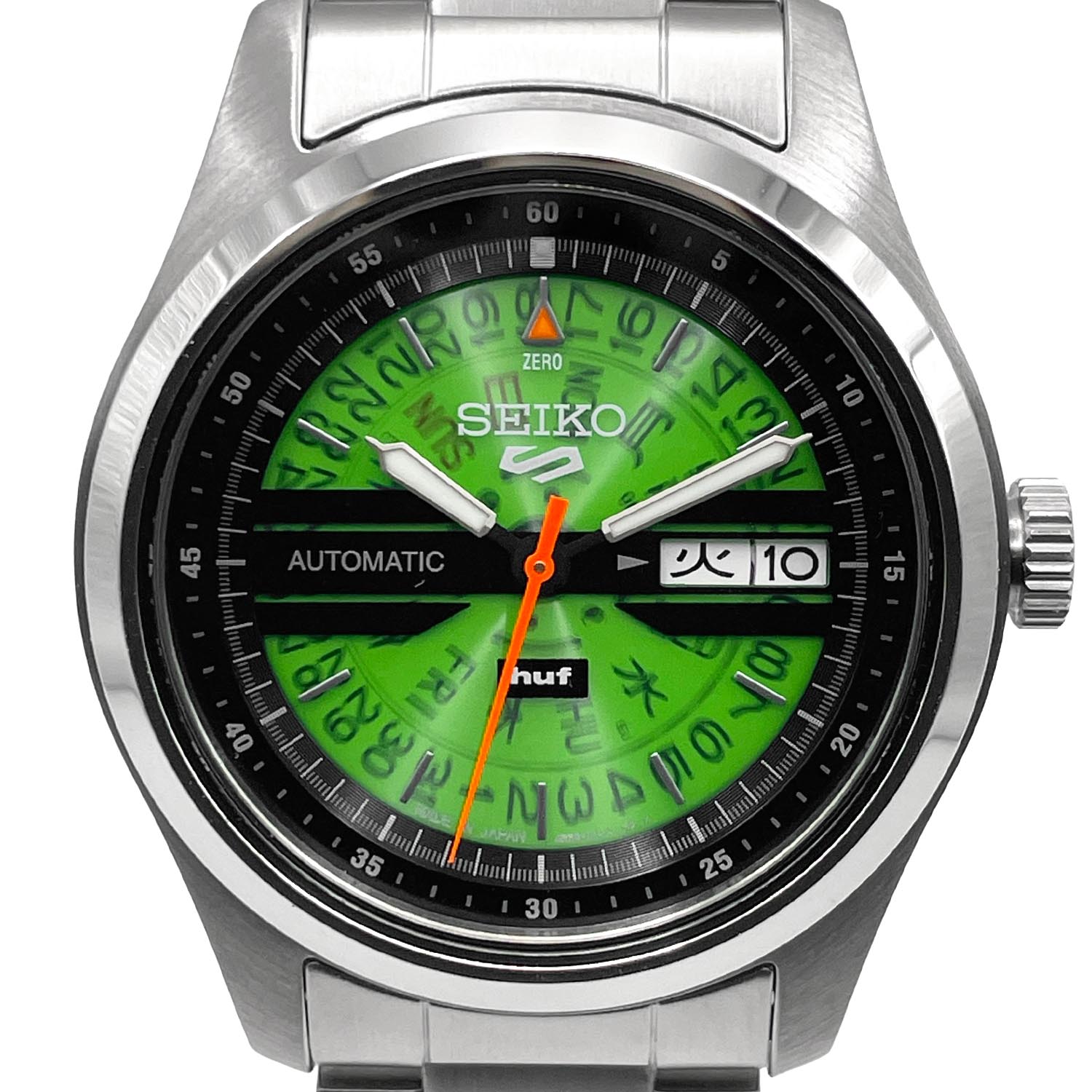 SEIKO セイコー ファイブ スポーツ HUF コラボモデル 腕時計 SBSA323 ステンレス メンズ 【中古】