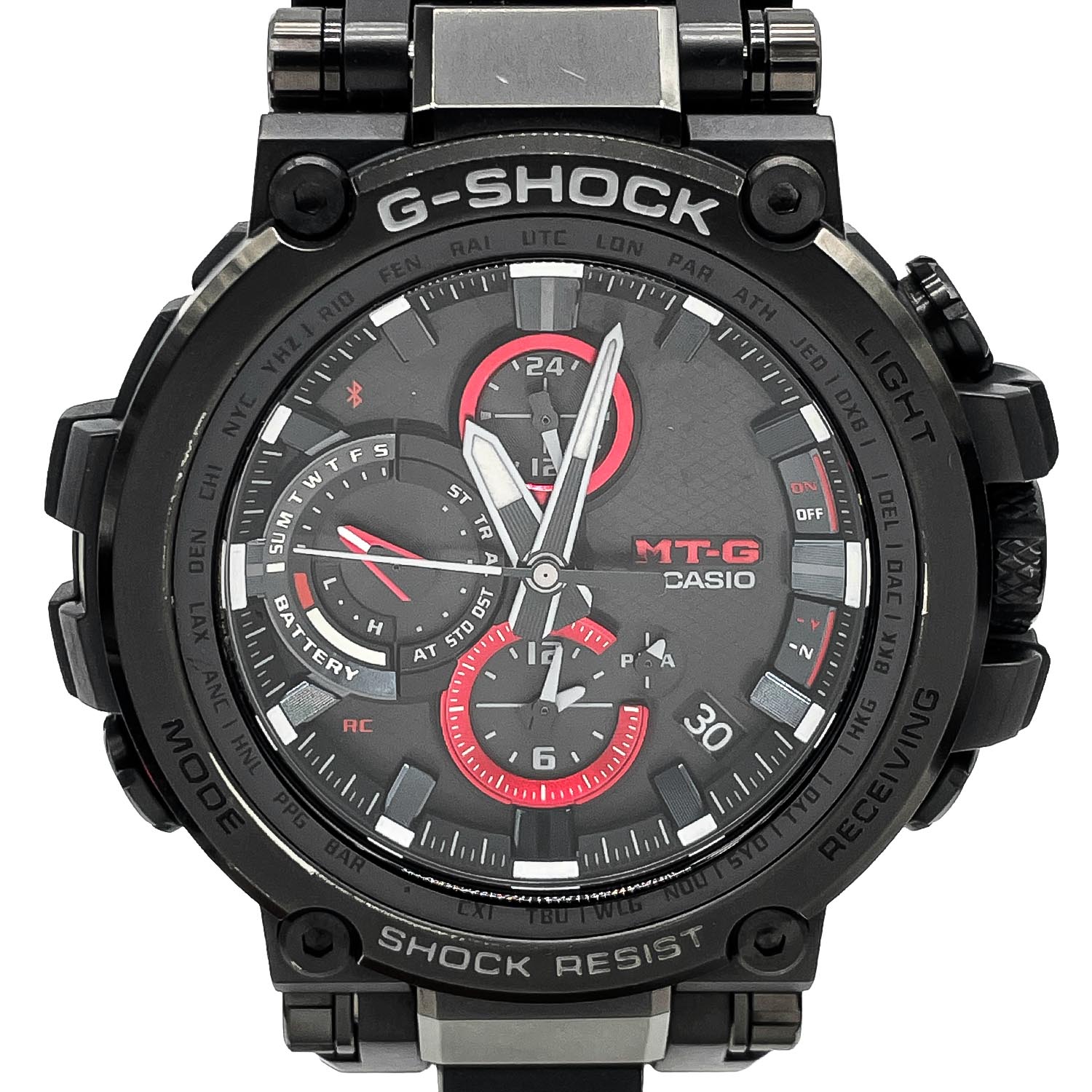 CASIO カシオ G-SHOCK 腕時計 MTG-B1000B-1AJF ソーラー電波時計 メンズ 【中古】