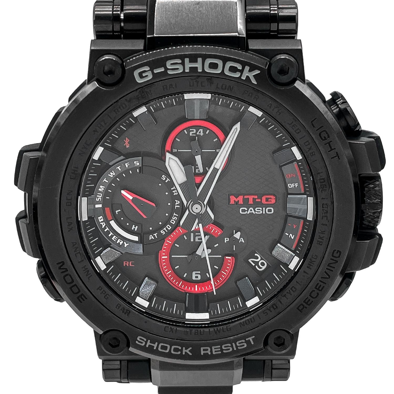 CASIO カシオ G-SHOCK 腕時計 MTG-B1000B-1AJF ソーラー電波時計 メンズ 【中古】