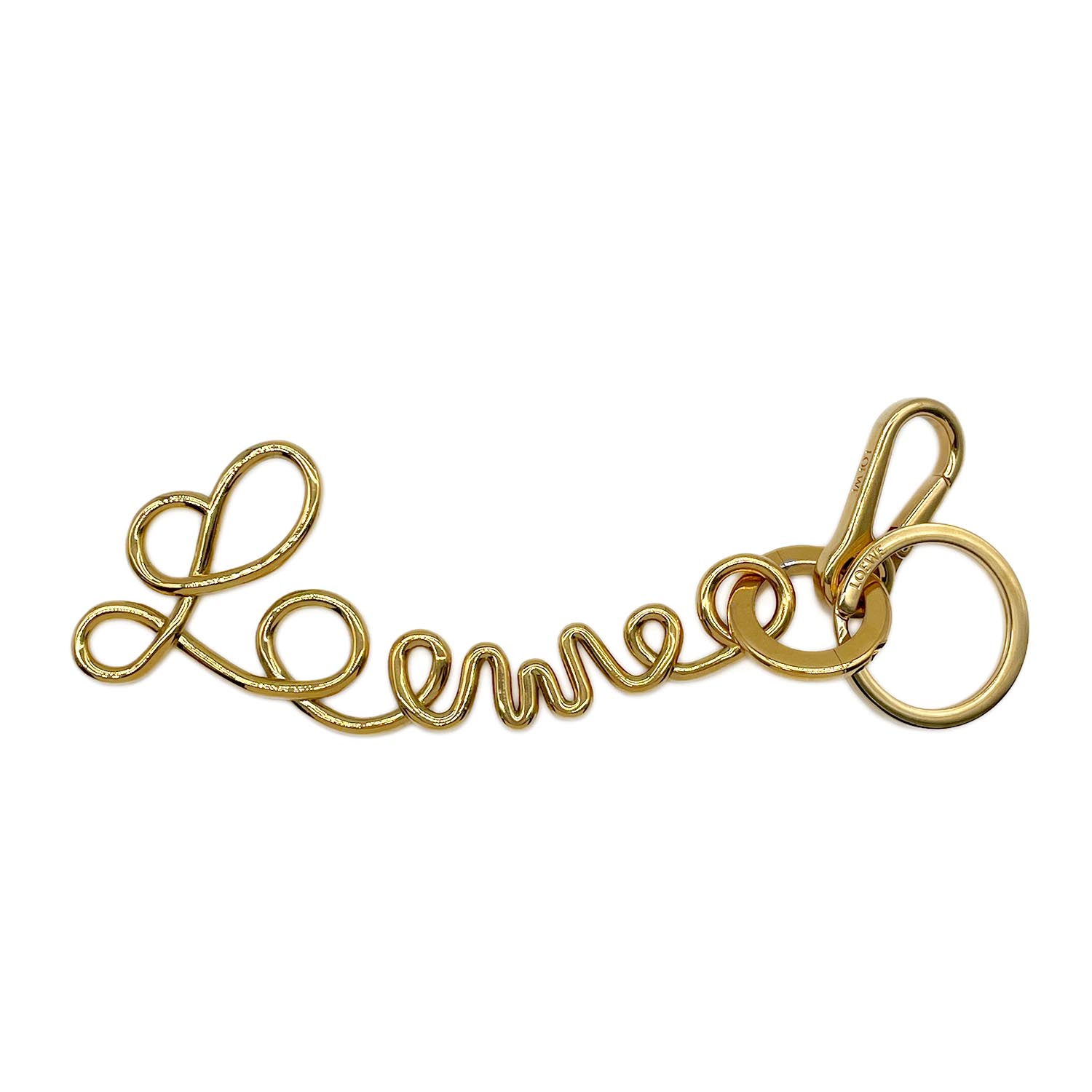 Rakuten - LOEWE ロエベ シグネチャー キーホルダー バッグチャーム メタル ゴールド レディース 【中古】