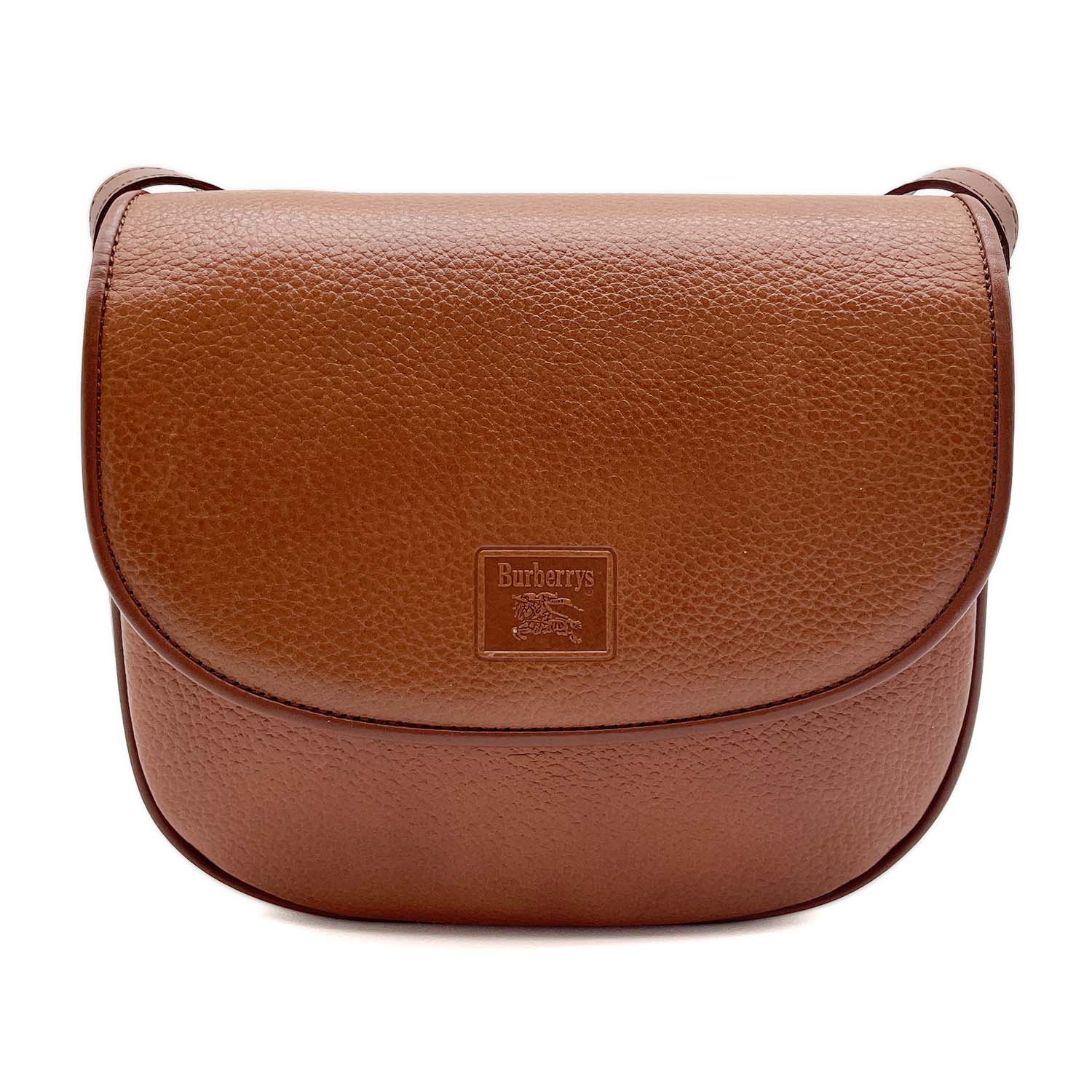 BURBERRY バーバリーズ ショルダーバッグ ロゴ ヴィンテージ レザー ブラウン レディース 【中古】
