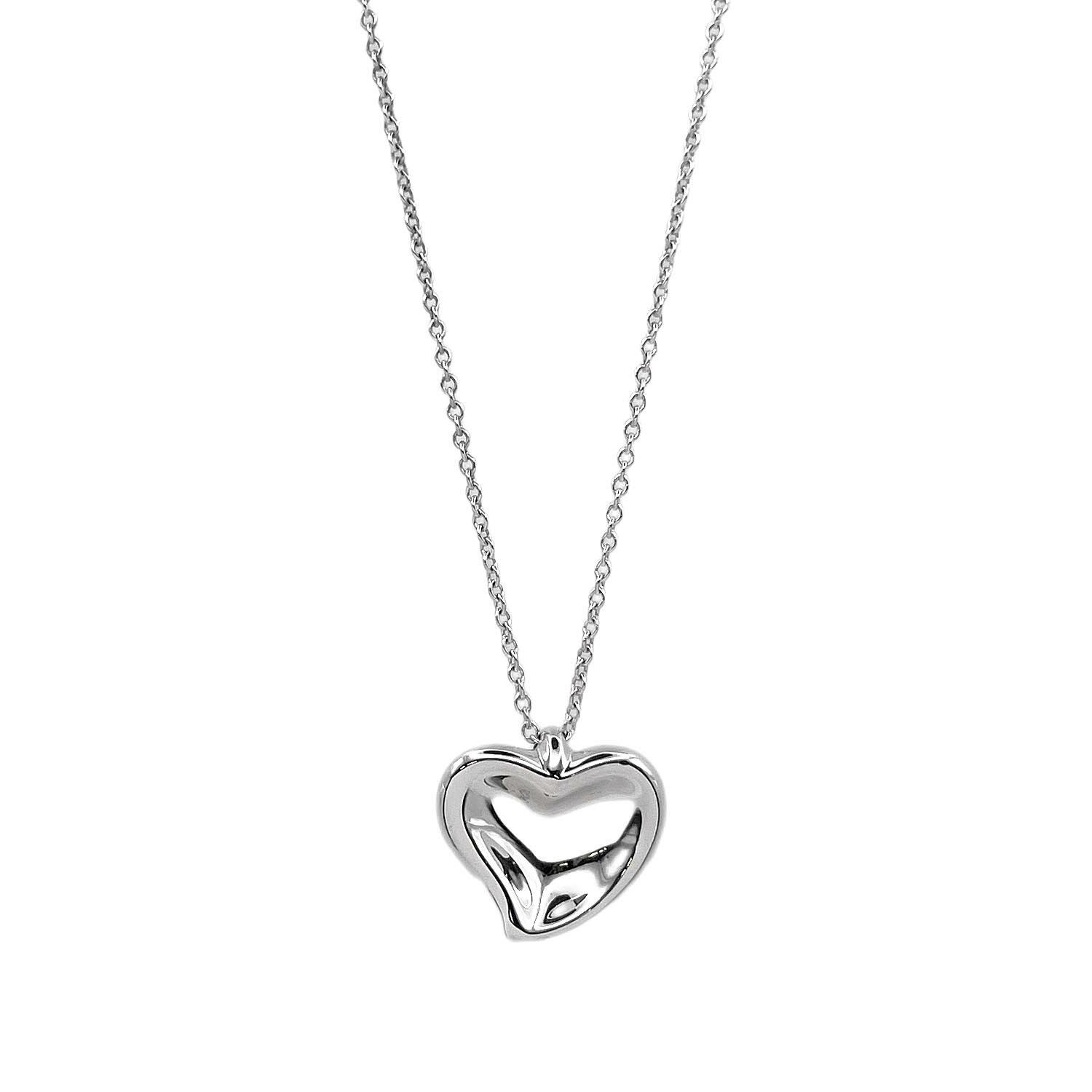 Rakuten - TIFFANY&Co. ティファニー カーブドハート ネックレス ペンダント エルサペレッティ SV925 シルバー 新品仕上済 ユニセックス 【中古】