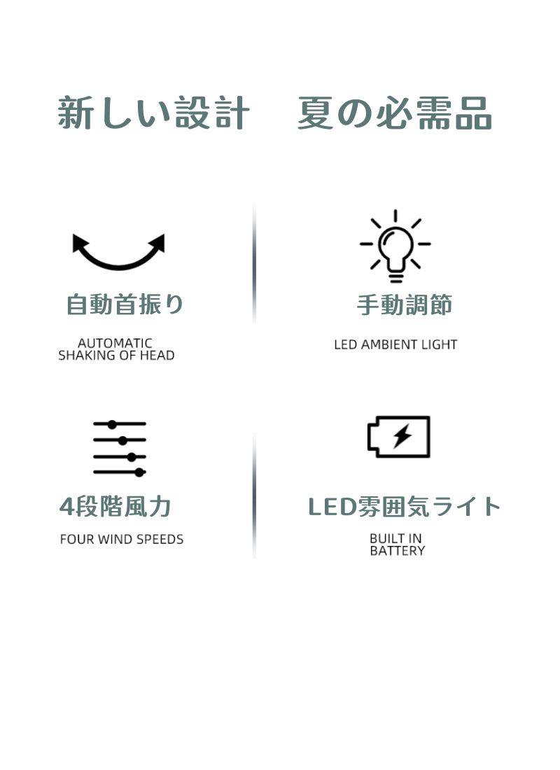 サーキュレーター コードレス 扇風機 充電式 卓上扇風機 dcモーター 自動首振り usb充電式 LEDライト おしゃれ ファン 小型 卓上 熱中症対策 アウトドア 扇風機 卓上 静音 首振り 衣類乾燥 キャンプ 寝室 静音