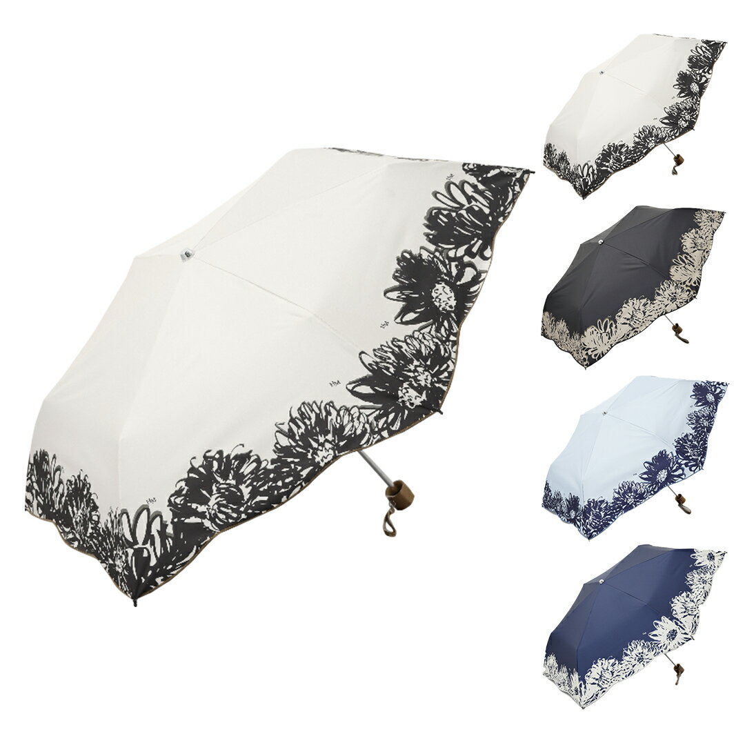 HANAE MORI (ハナエ モリ）ドローイング クイックオープン 晴雨兼用傘（折り畳み・ミニ傘）