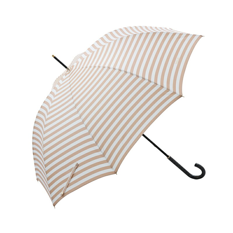 【サイズ】 親骨長さ　　　：60cm 全長（収納時）：約88cm 直径　　　　　：約100cm 重量　　　　　：約325g 【商品説明】 ボーダー柄がさわやかな印象の雨傘。先染め生地を使用しているため、深みのある素材感が特徴。シンプルなデザインでお洋服に合わせやすいのも嬉しいポイント。キラリと光る箔のロゴプリントがアクセントになっています。 【注意】 商品がお手元に届きましたら、必ず開閉確認をお願いいたします。