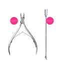 キューティクルニッパー 2点セット ネイルケアツール キューティクル ケア メタルプッシャー 】Petitor Cuticle Nipper Set プチトル ブランドの甘皮ニッパー・プッシャーの ネイル用品 送料無料 Ange Beaute