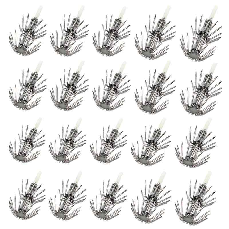 Xtahdge 20PCS＃2.0 - ＃4.0発光イカジグフックウッドエビジグ傘フック