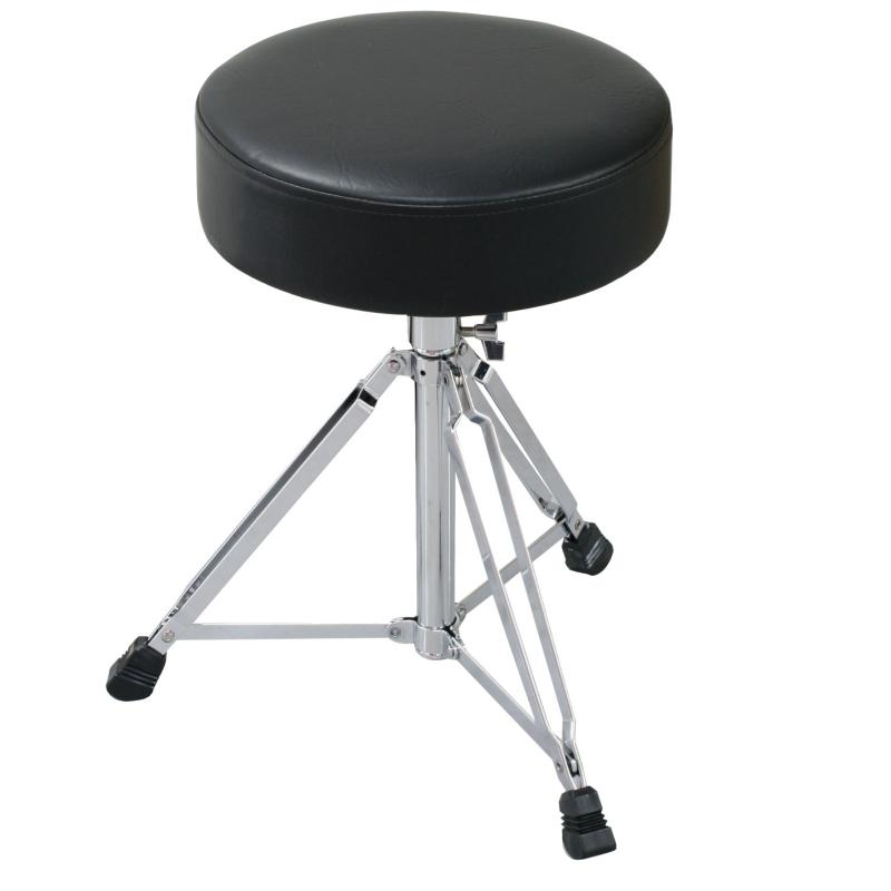 キクタニ (Kikutani) ドラム椅子 ドラムスローン 高さ調整 470~640mm DT-002【サイズ】座面直径 330mm PVC製、高さ調整 470 ~ 640mm、重量：3.8kg【素材】柔らかいPVC素材と計算されたスポンジの硬さが快適な座り心地を提供。【安定性】ダブルレッグ構造と滑り止めのラバーレッグで、どんな演奏にも対応する強固な安定感を実現。【高さ調整】座面を回転させて高さを調整し、ボルトで固定。簡単操作で快適な演奏位置に設定可能。【ご注意】高さ調整時はボルトがしっかりと固定されていることを確認してください。【ご注意】定期的なメンテナンスで長期間の快適な使用が可能です。