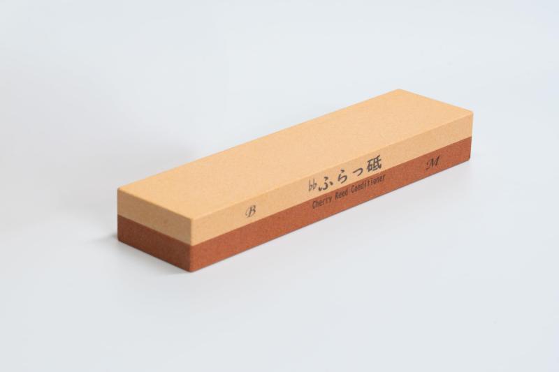 リード調整 クラリネット サックス Cherry Reed Conditioner ふらっ砥 二刀流 Brillante/Moderato だぶるふらっと 100×25×13 （グレー）