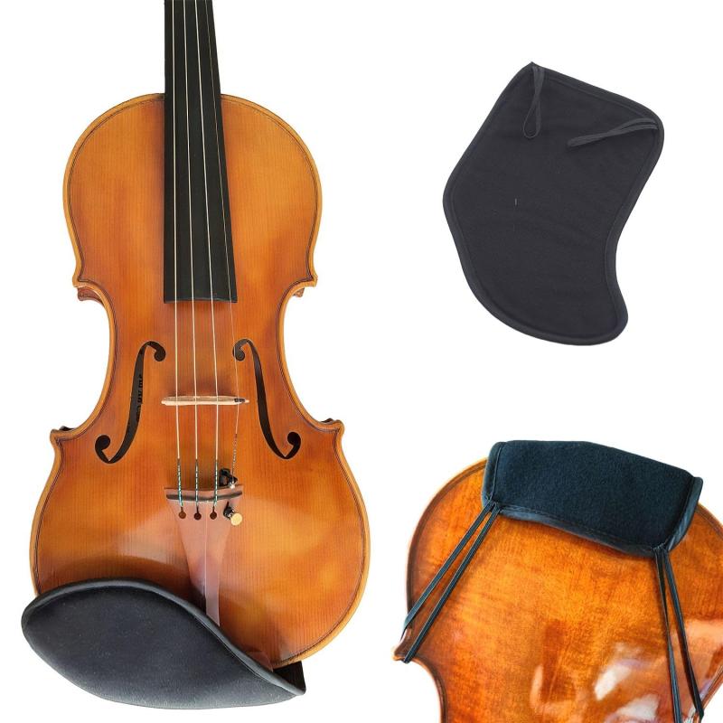 KKLM バイオリン用顎当てカバー 4/4 3/4サイズ適用 肌と楽器の保護用 ブラウン...