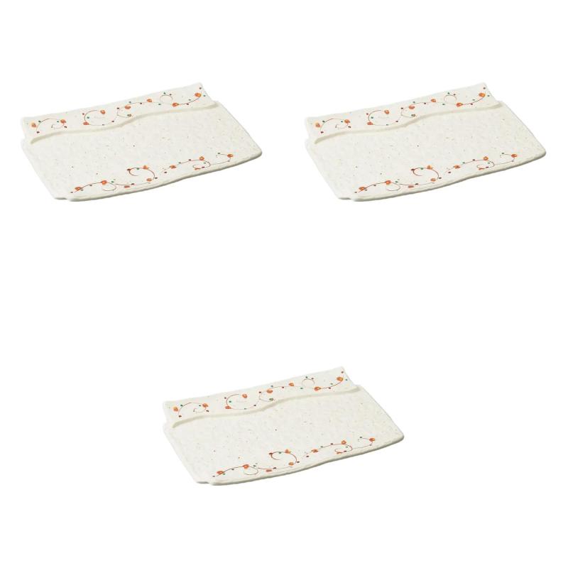 3個セット 白伊賀石目長皿 [ 23.5×16×1.5cm ] | 焼物皿 セトモノホンポ(Setomonohonpo)(3.0)