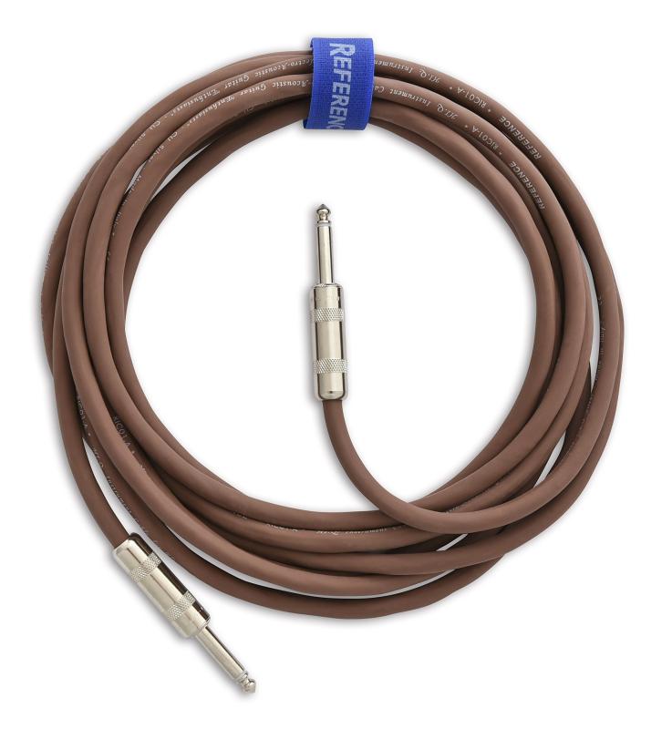 Reference Cables RIC01-A アコースティック用 茶 ストレート-ストレート 4.5mピエゾPUをマウントしたアコースティック楽器に最適クリアでナチュラルなサウンドを忠実に再現エレキベースにも最適、圧倒的低音と粒立ちの良い中高音が秀逸軽量で柔らかく取り回しに優れている
