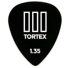 Jim Dunlop Tortex III STD Pick 12枚セット 1.35mm ト―テックス 3 ( スリ― ) スタンダード ピック ＆ Musent Custom Players Pick 付き | 462B135-BLK-12P