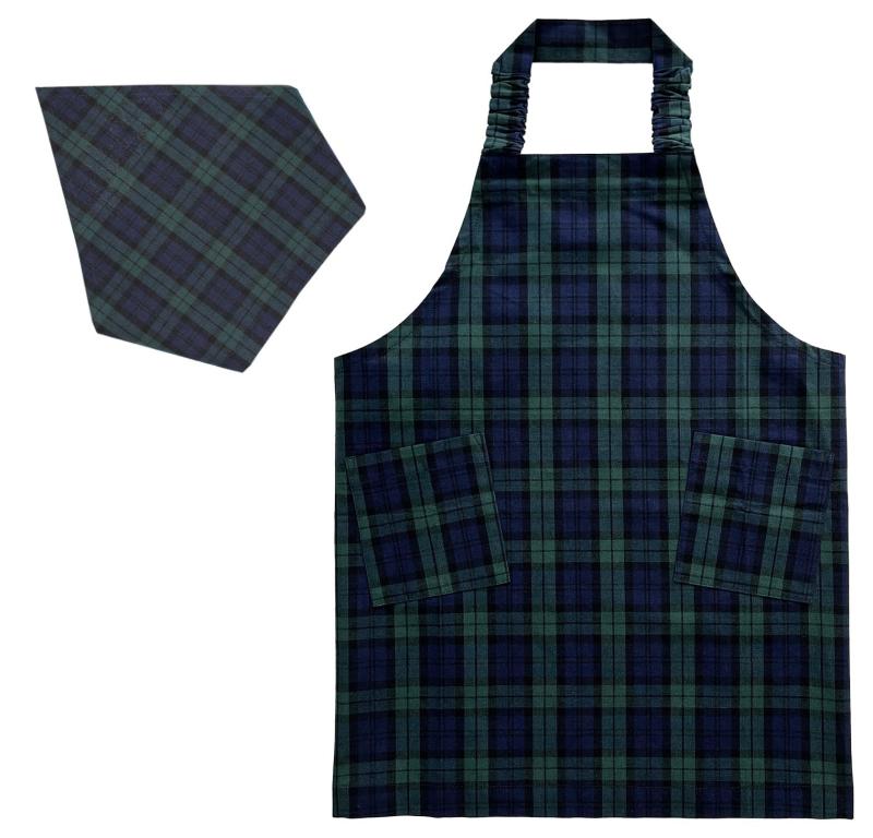 Newブラックウォッチ子供用エプロン・三角巾セット