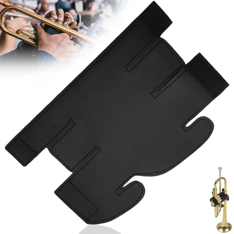トランペット 保護ケース 1個セット PUレザー バルブガード 楽器アクセサリー 保護スリーブ ピストン プロテクター 貼り付け式デザイン 開閉が簡単 手汗や傷/油汚 損傷を防ぎ 金管楽器ケー