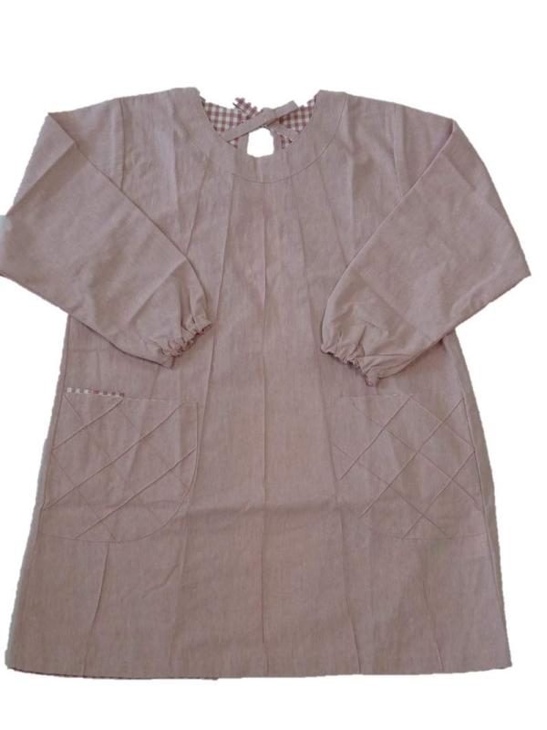 Cooking Apron - [ルナ　パンダ] Sサイズ 【 日本 製 】【 無地 系 S サイズ 割烹着 売上 NO1 】【 洗濯 しても しわになりにくい 】エコ 素材 の 割烹着 （ かっぽう着 ・ スモック)