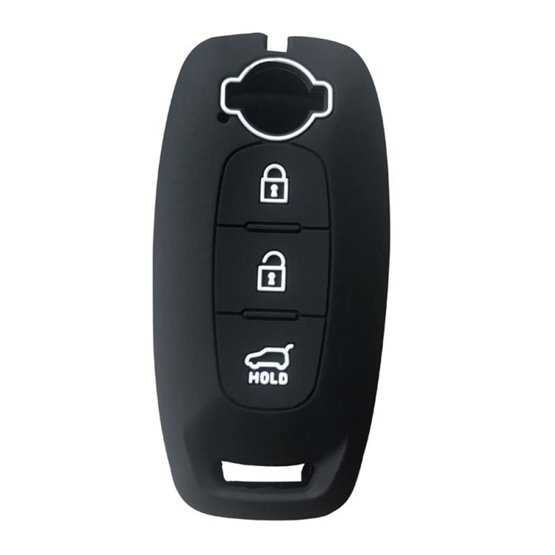Kinotaka 新型日産専用設計 シリコン製 スマートキーケース 軽EV サクラ アリア 新型 エクストレイル 専用 2022年 最新 キーカバー アクセサリー パーツ (ブラック)