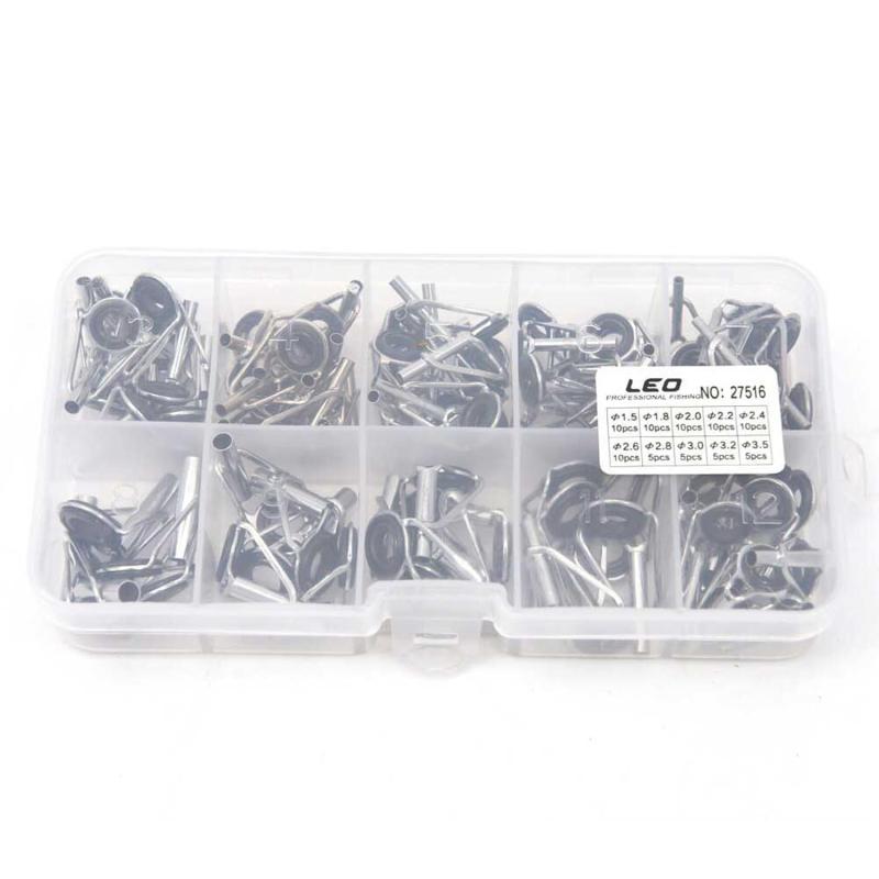 zmart ロッドガイド 80個 セット ステンレス 釣り 投げ竿 修理 釣竿ガイド トップガイド ガイドリング スピニングガイド ベイトガイド ガイド交換 フジガイド 竿先ガイド SICガイド ライントラ