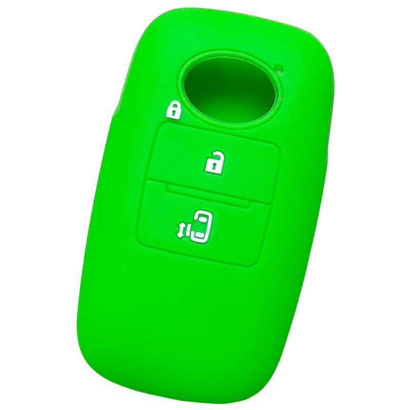 【IKT】ダイハツ・トヨタ車用 スマートキー用シリコンカバー 2ボタン グリーン/新型タント（2019/7～） / 新型タントカスタム（2019/7～） / ルーミー（2020/9～） / トール（2020/9～） / など 専用