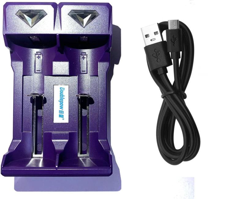 Doublepow CDプレーヤー MDプレーヤー 用 2スロット 多機能 充電器