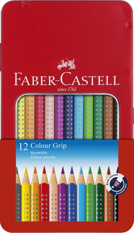 ファーバーカステル カラーグリップ水彩色鉛筆 12色(缶入)内容：水彩色鉛筆12本特性：水溶性原産国：ドイツ素材：木、顔料
