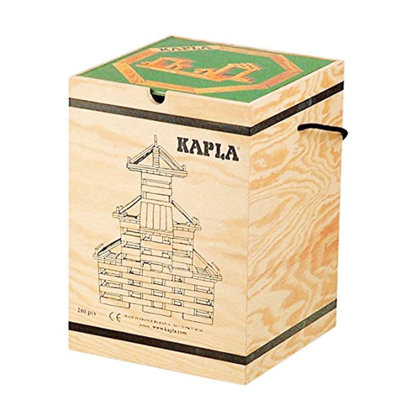 積木・カプラ　カプラ280（白木）＋デザインブック（中級・緑）木箱入り　【並行輸入品】