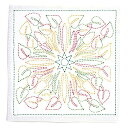 刺繍 キット チューリップ 刺し子 花ふきん SASHIKO WORLD Hawaii アンスリウム KSW003