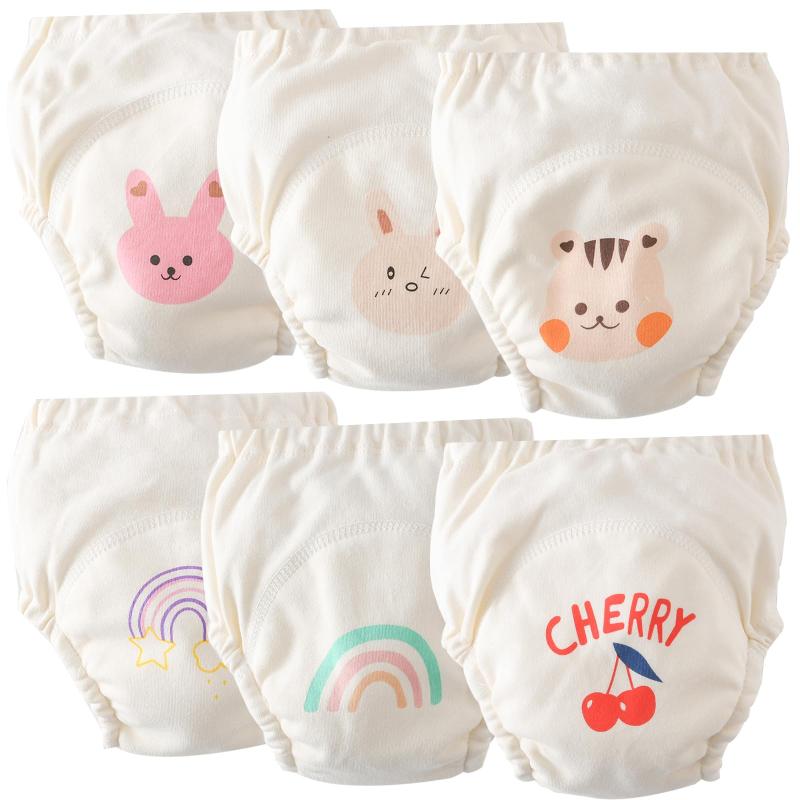[GoUseGo] トレーニングパンツ ベビー 女の子 男の子 6層 6枚セット 赤ちゃん トイトレパンツ 80 90 100 110cm 綿 コットン 吸水性 通気性 布パンツ 幼児 トレパン おねしょ パンツ 下着 保育園用
