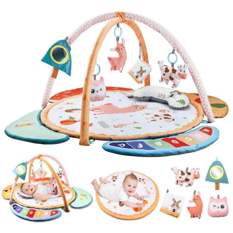 REMOKING ベビージム ベビープレイマット 赤ちゃん おもちゃ 動物の形 枕 厚み