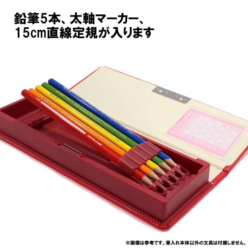 クツワ(Kutsuwa) 筆入 1ドア 合皮 レッド CY016C