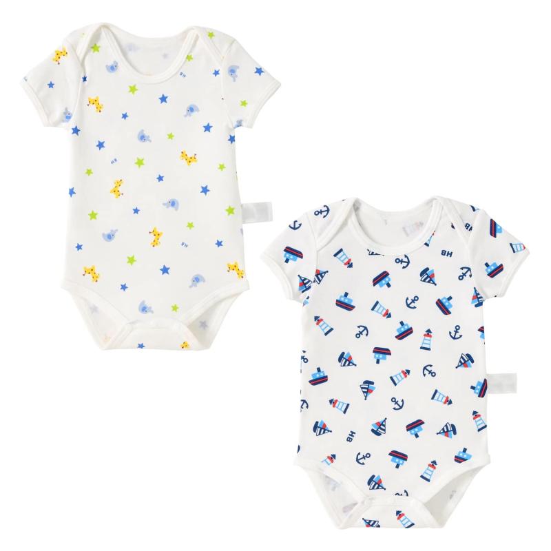 [ミキハウス ホットビスケッツ] 半袖ボディシャツ2枚セット(かぶり仕様) 74-9930-574(4)