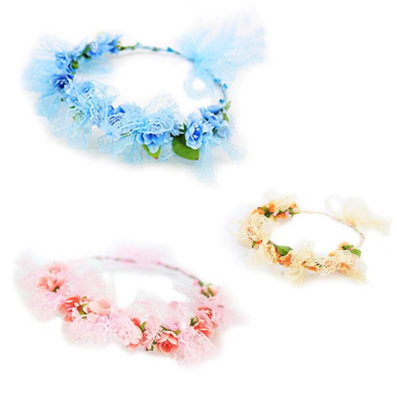 CC-Princess 花とレースのヘッドドレス (HD-021) 女の子 こども キッズ 子供 髪飾り リングガール ヘア..